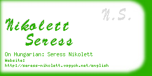 nikolett seress business card